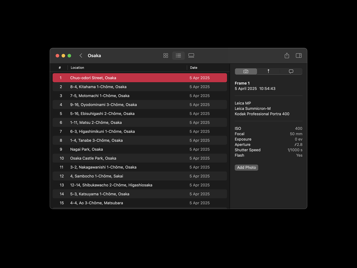Frames macOS