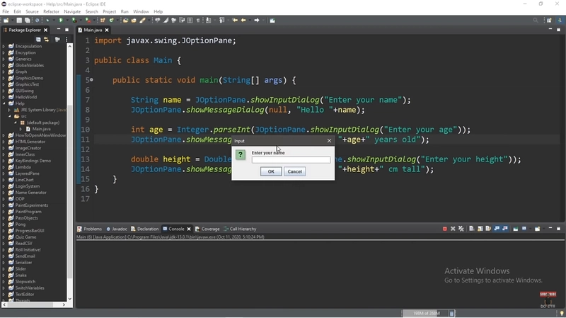 Today I learned how to use java language into a GUI.