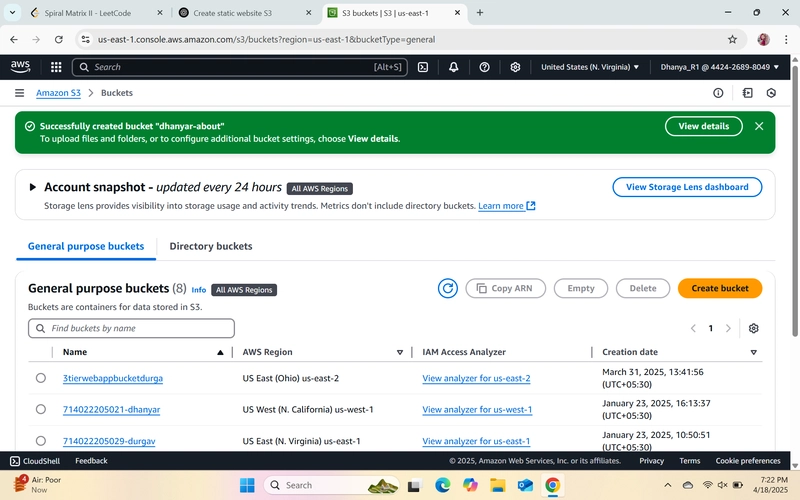 Create a static website using Amazon S3
