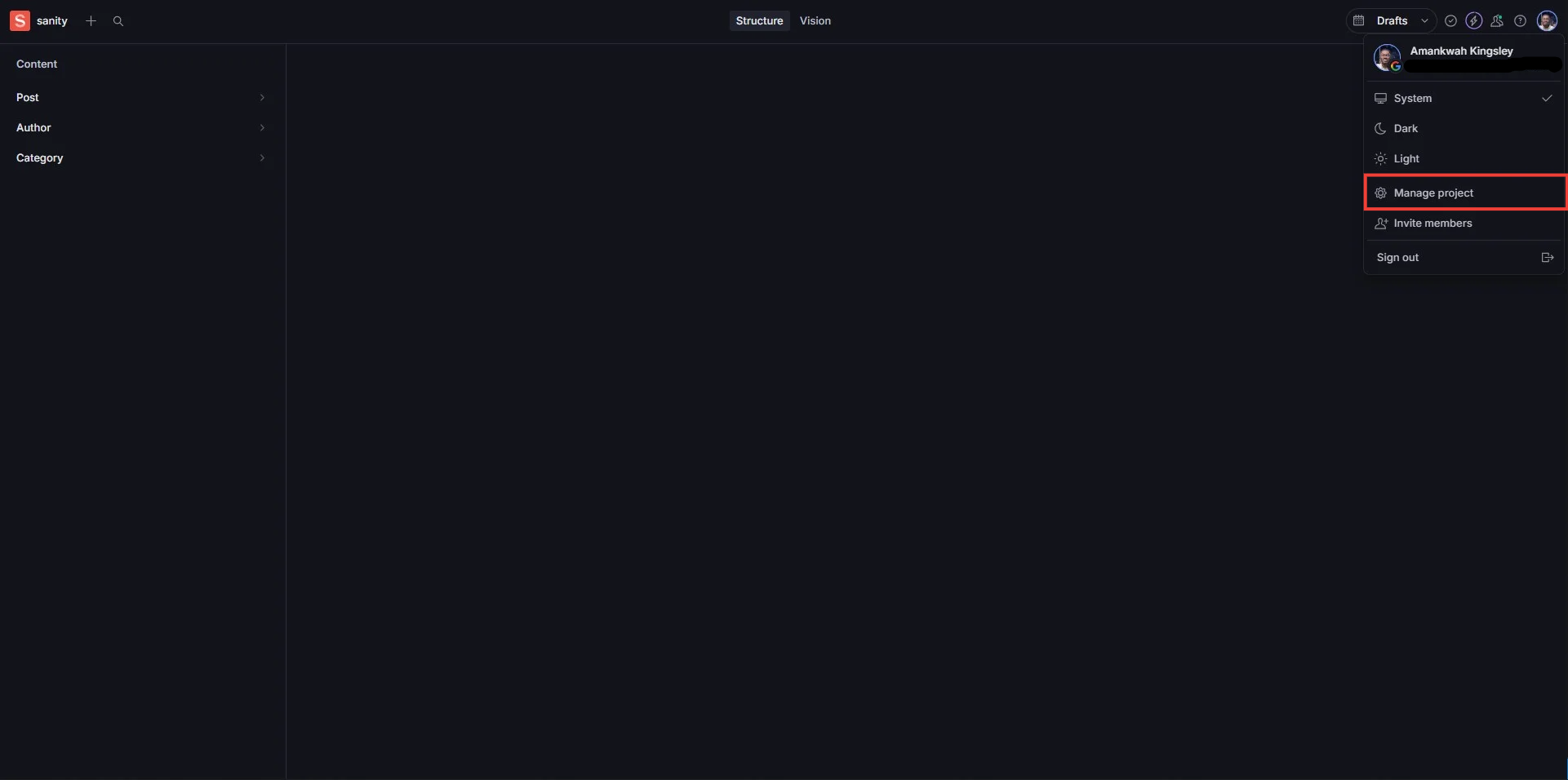 Sanity-Manage-Project