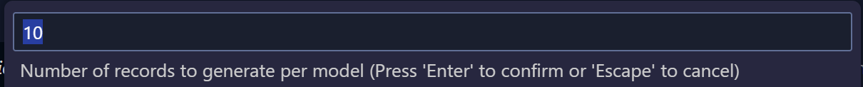 number of mock data