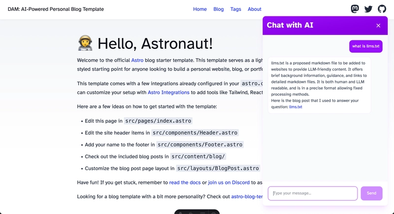 Building an AI-Powered Personal Blog With GitHub Copilot Agent
