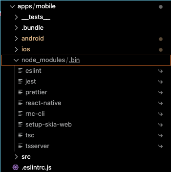 mobile/.bin folder