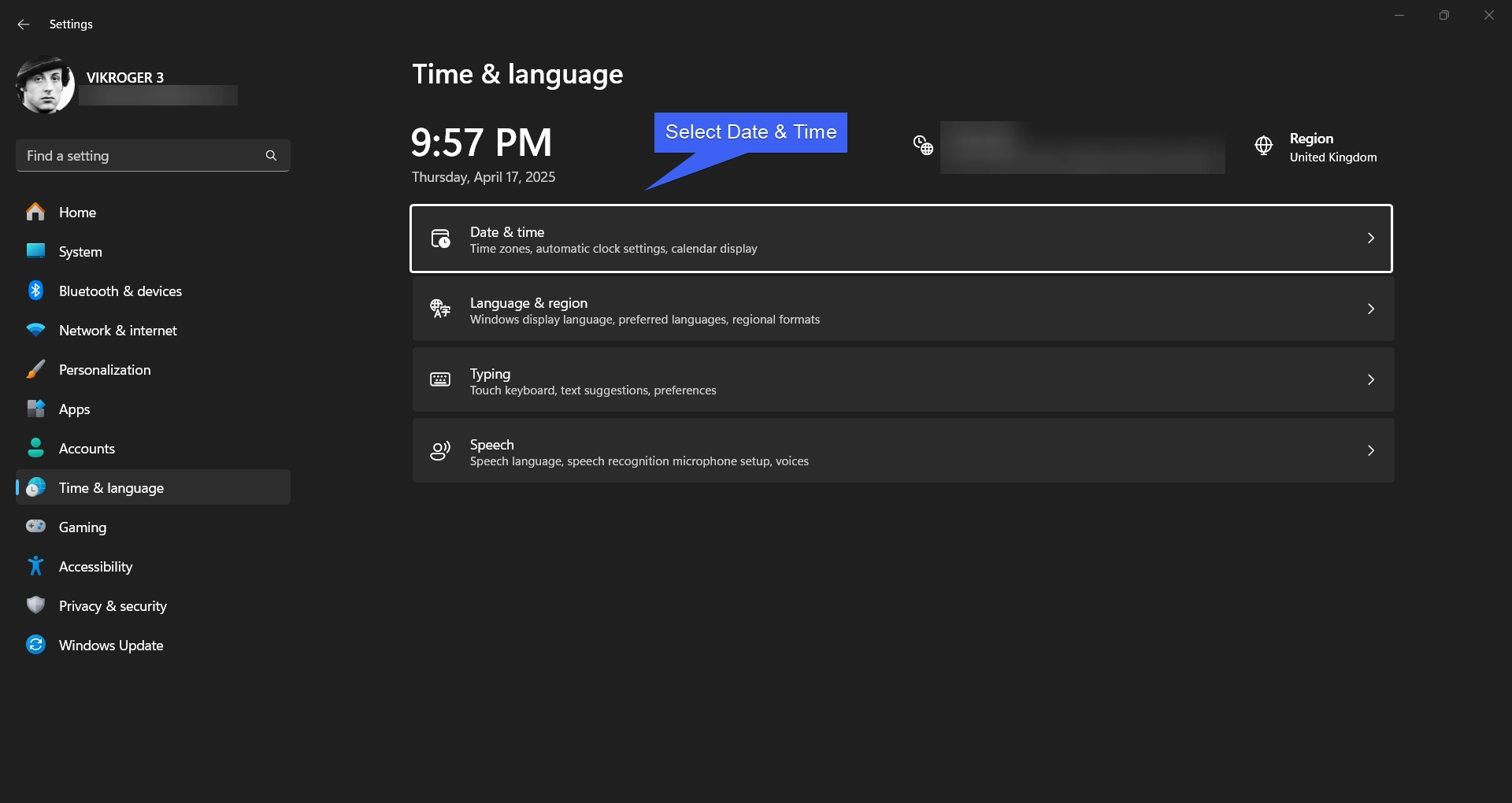 Select Date and Time