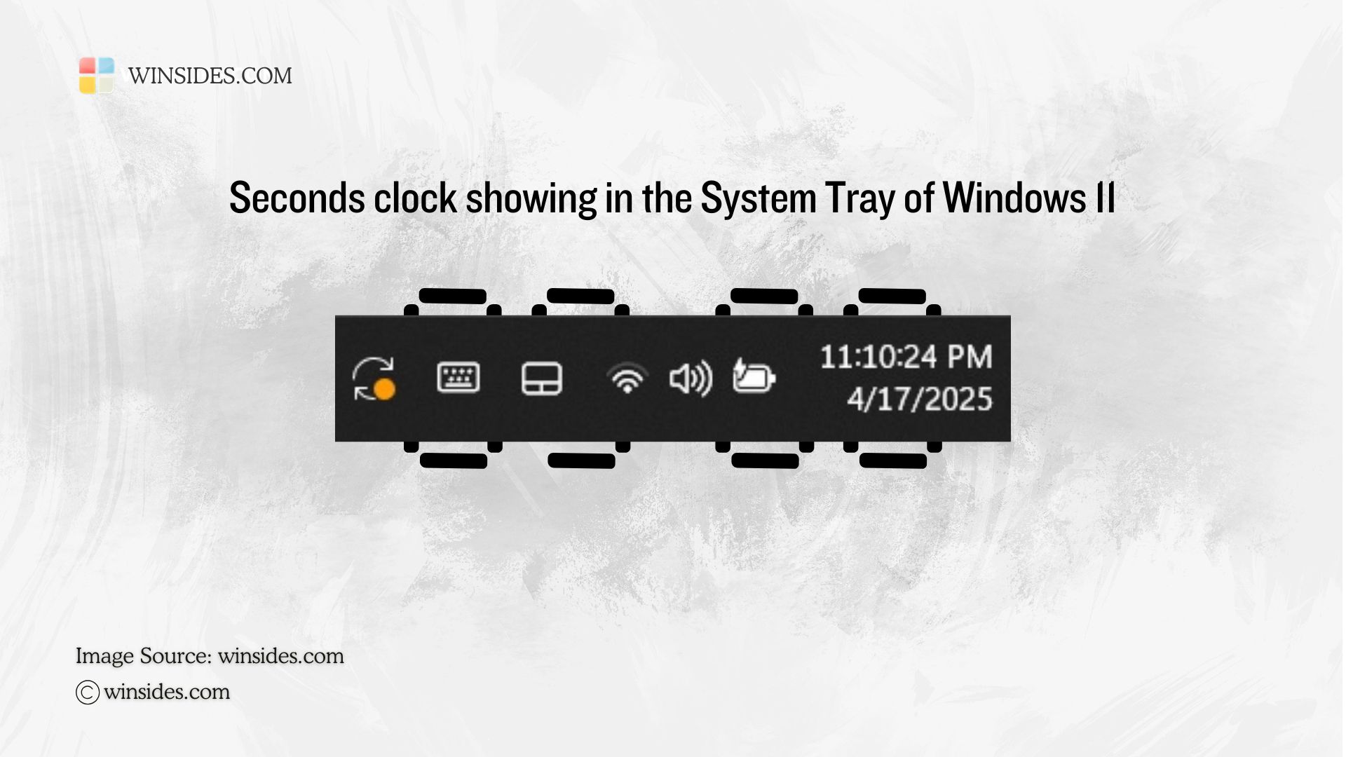 Seconds Clock in the System Tray