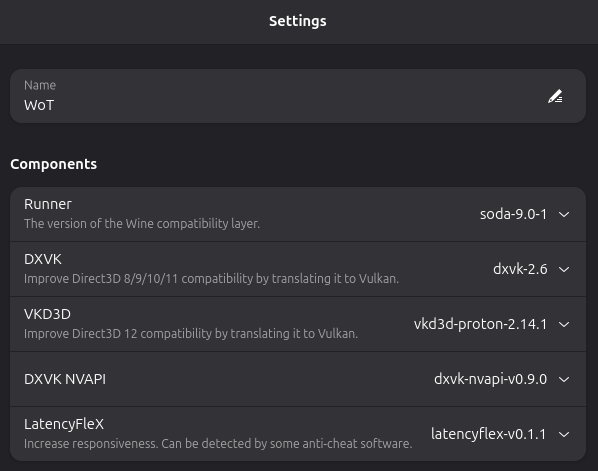 Setup Components