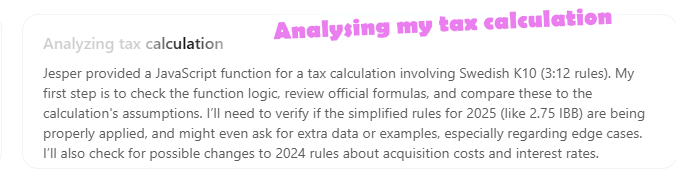 Analysing tax stuff
