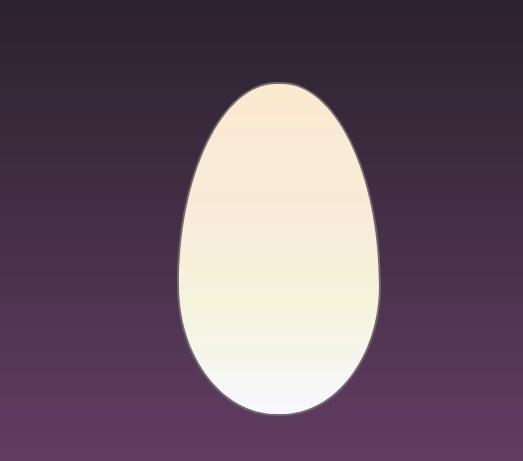 A white oval