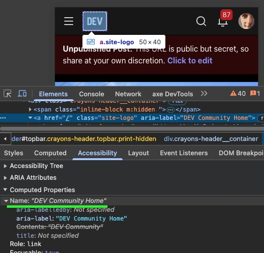 WCAG: Empty Links
