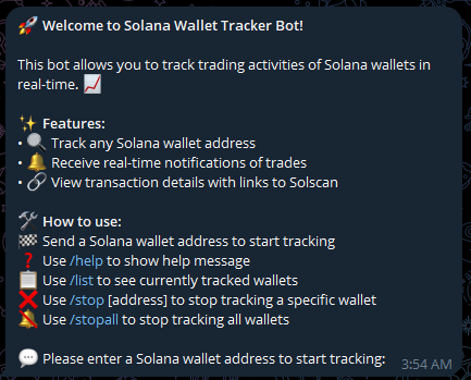 Building a Professional Solana Wallet Tracking Telegram Bot