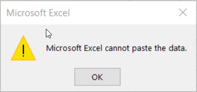 Error from Excel