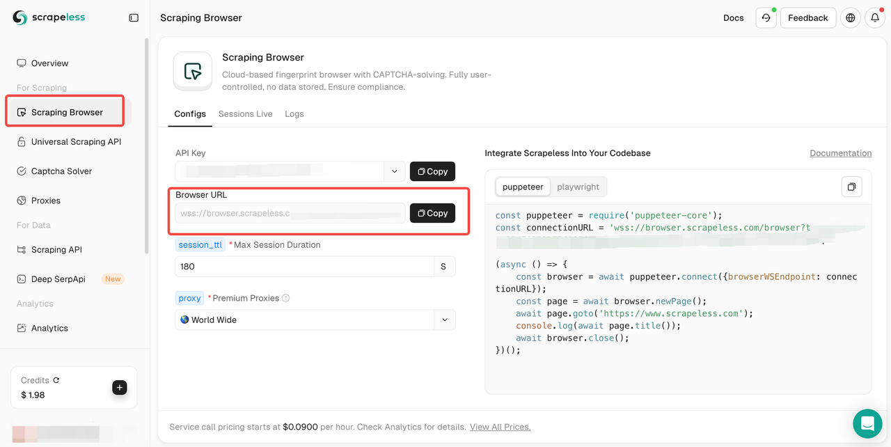 Bypass Cloudflare using Scraping Browser and Puppeteer