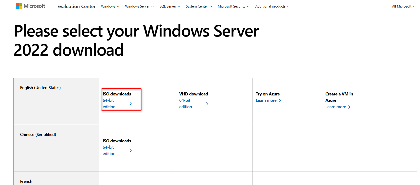 download the ISO file
