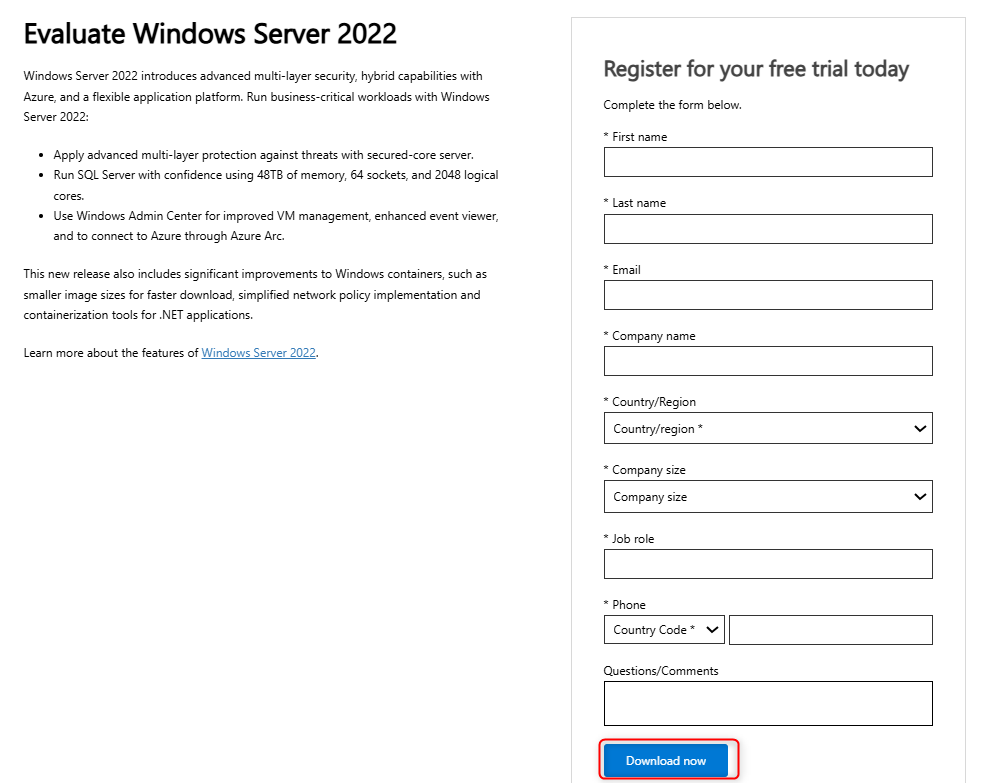 filling out the form