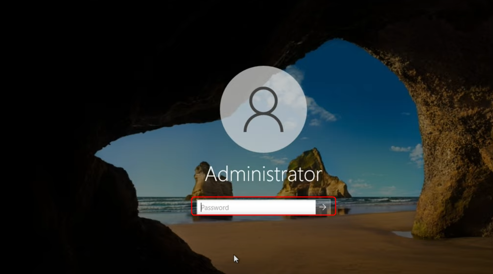 log in as administrator