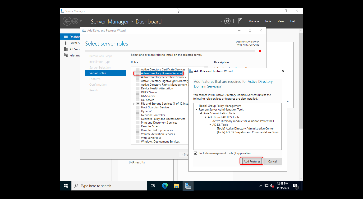 check Active Directory Domain Services