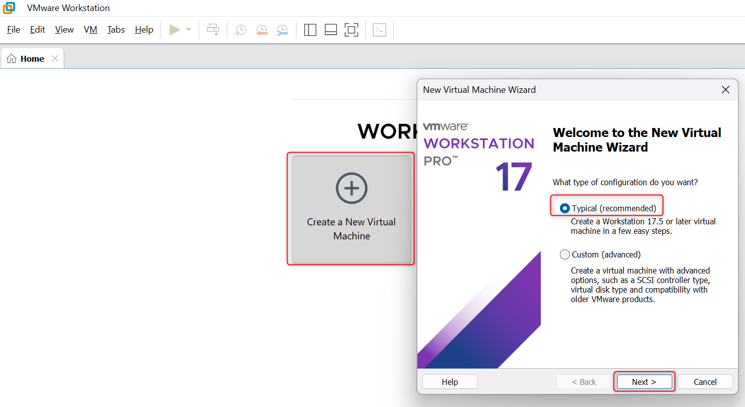 create a new virtual machine