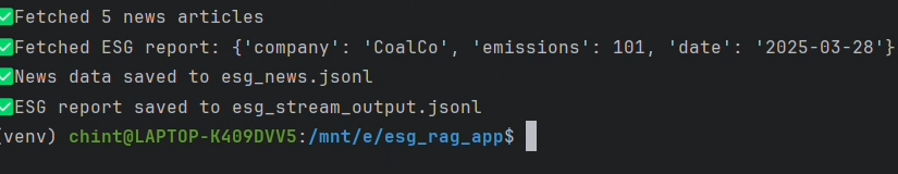 JSON response from FastAPI RAG endpoint