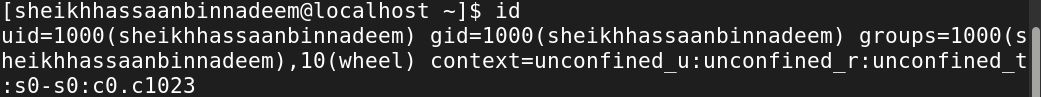 id command in Linux