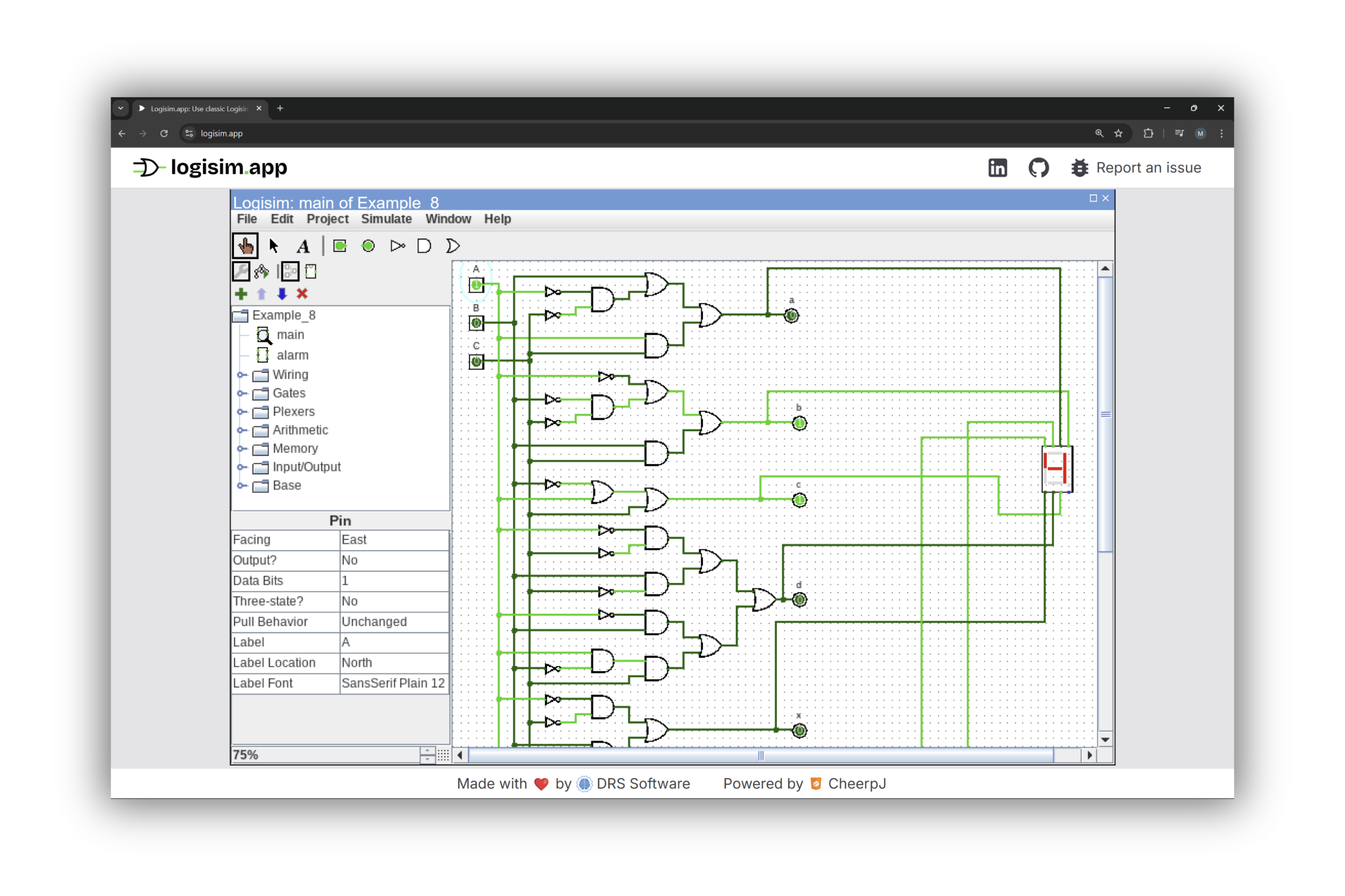 A screenshot of Logisim.app