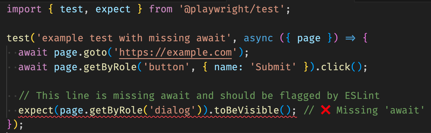 ESLint Warning in vs code