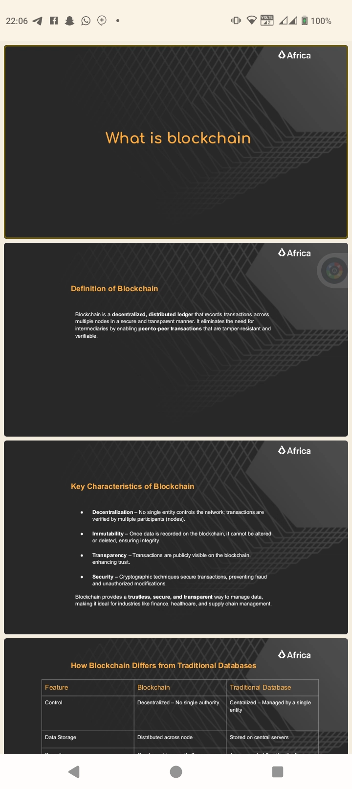 Blockchain Knowledge.
