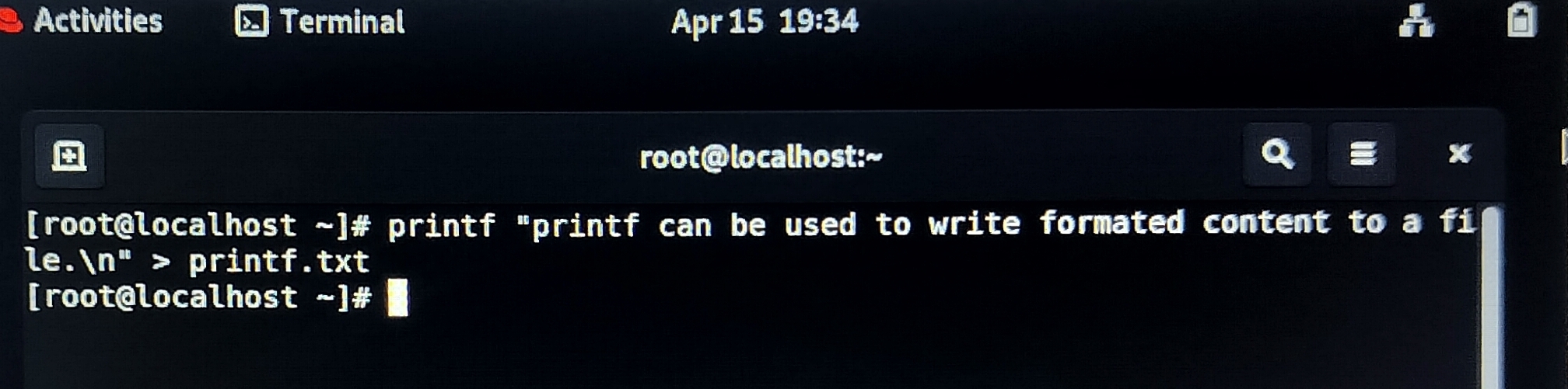 printf