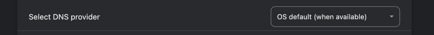 Default DNS Provider to OS