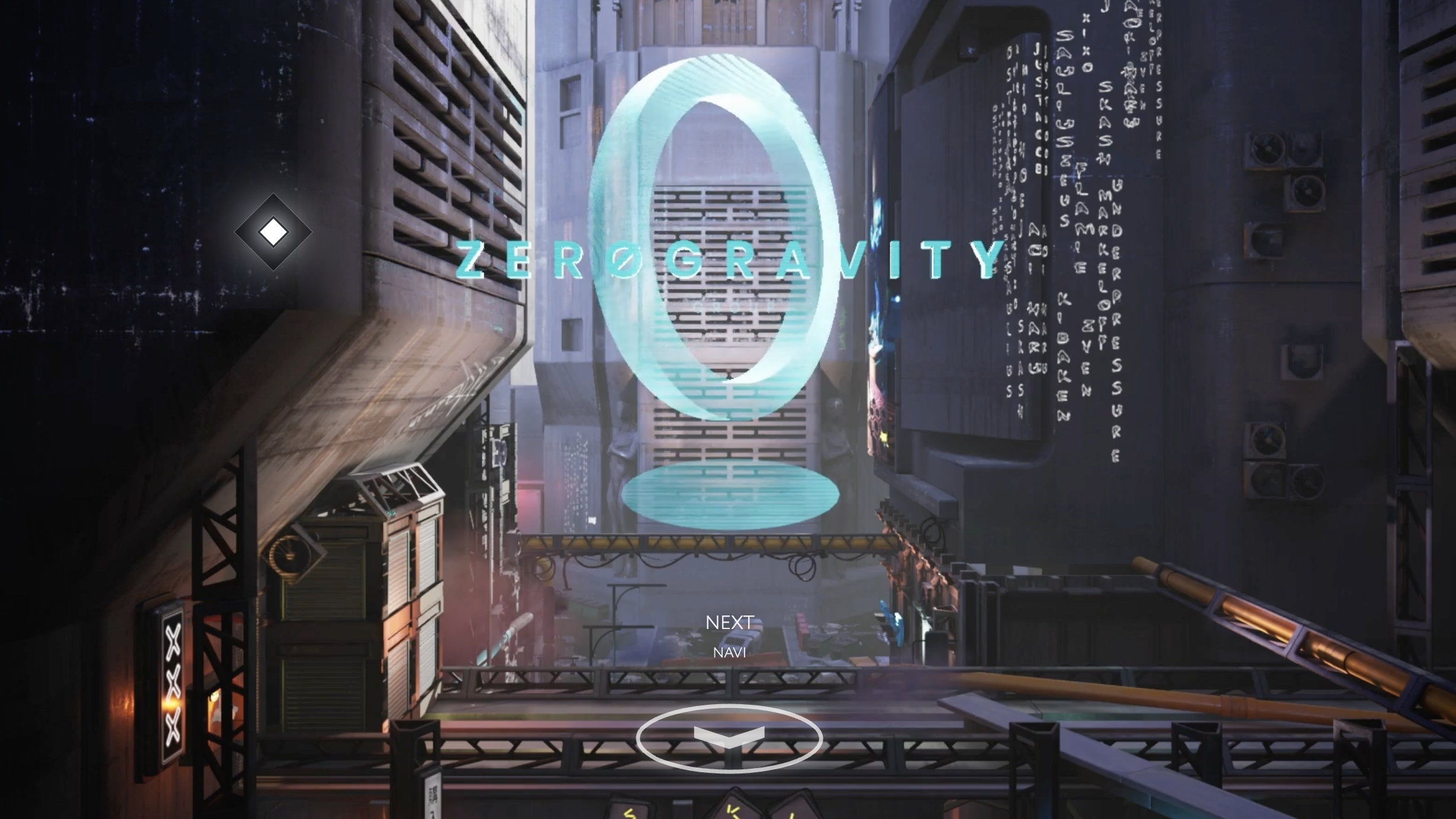 Zero Gravity's website features an interesting futuristic and game like interface