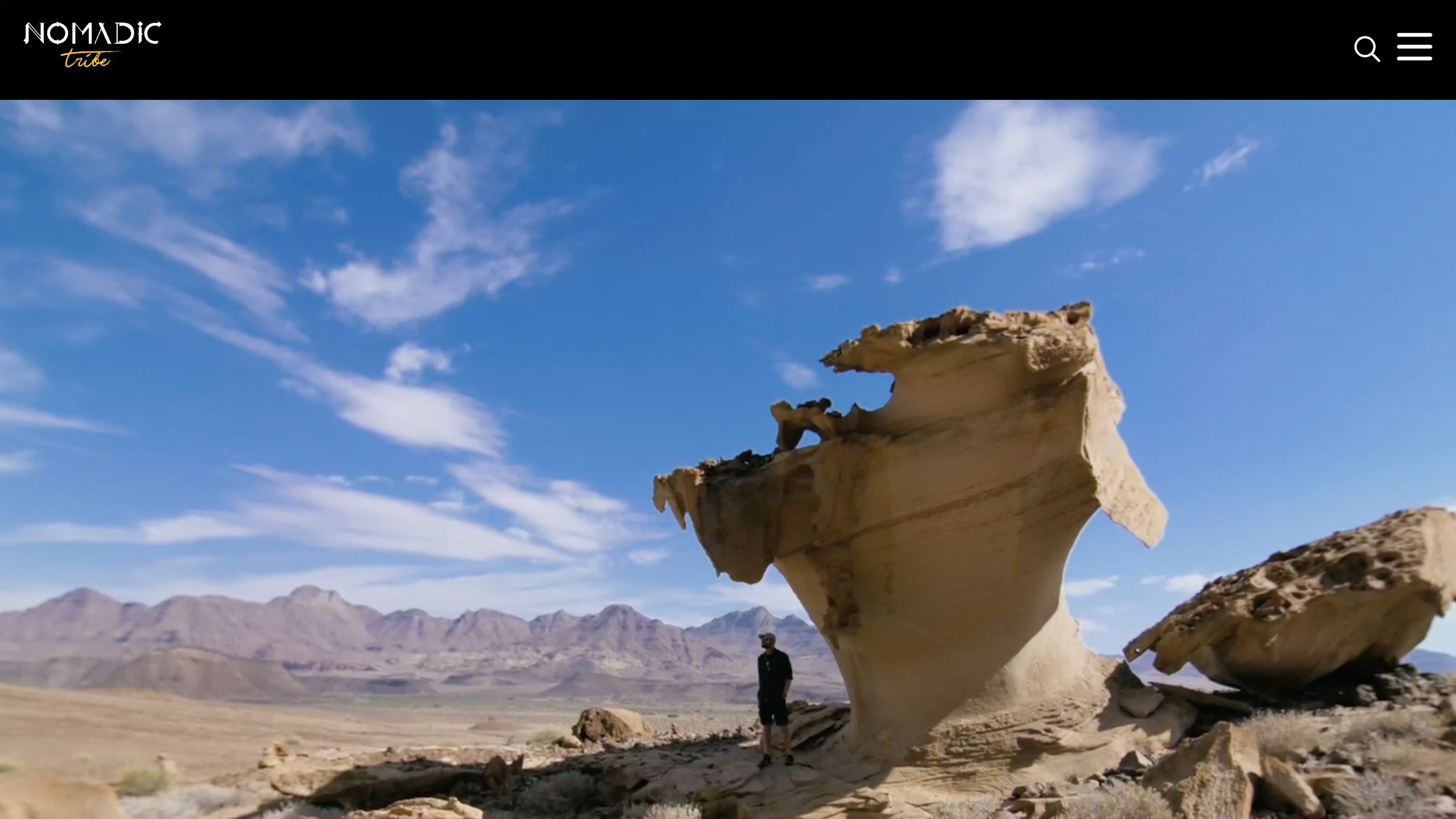 Nomadic Tribe's site features a beatiful full screen video hero