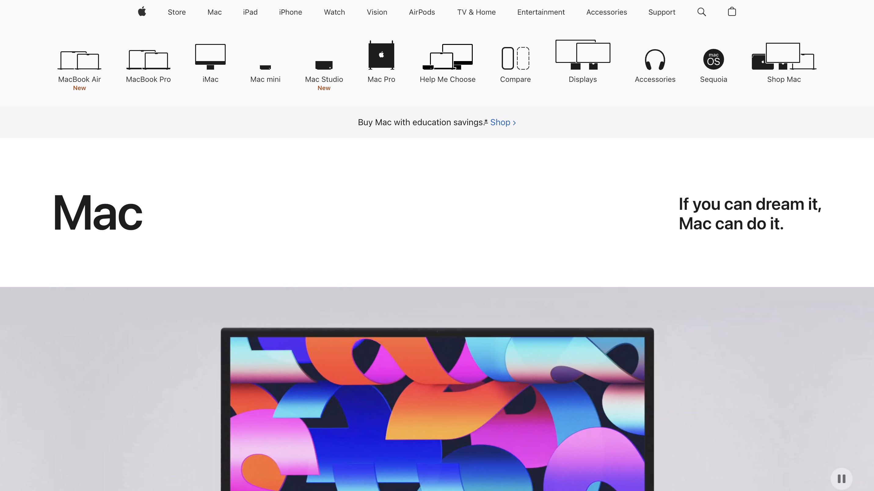 Apple's website is full of negative space