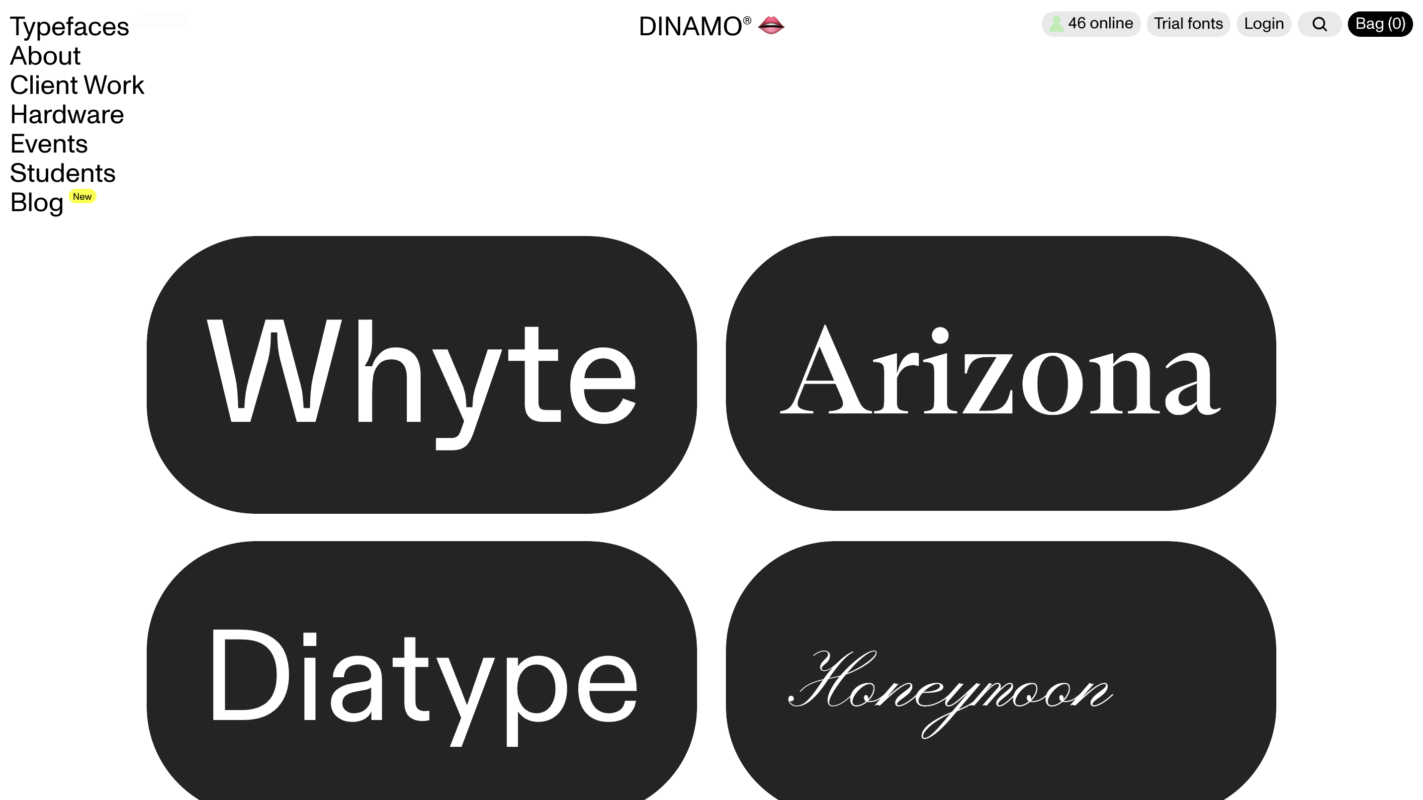Expressive typography website