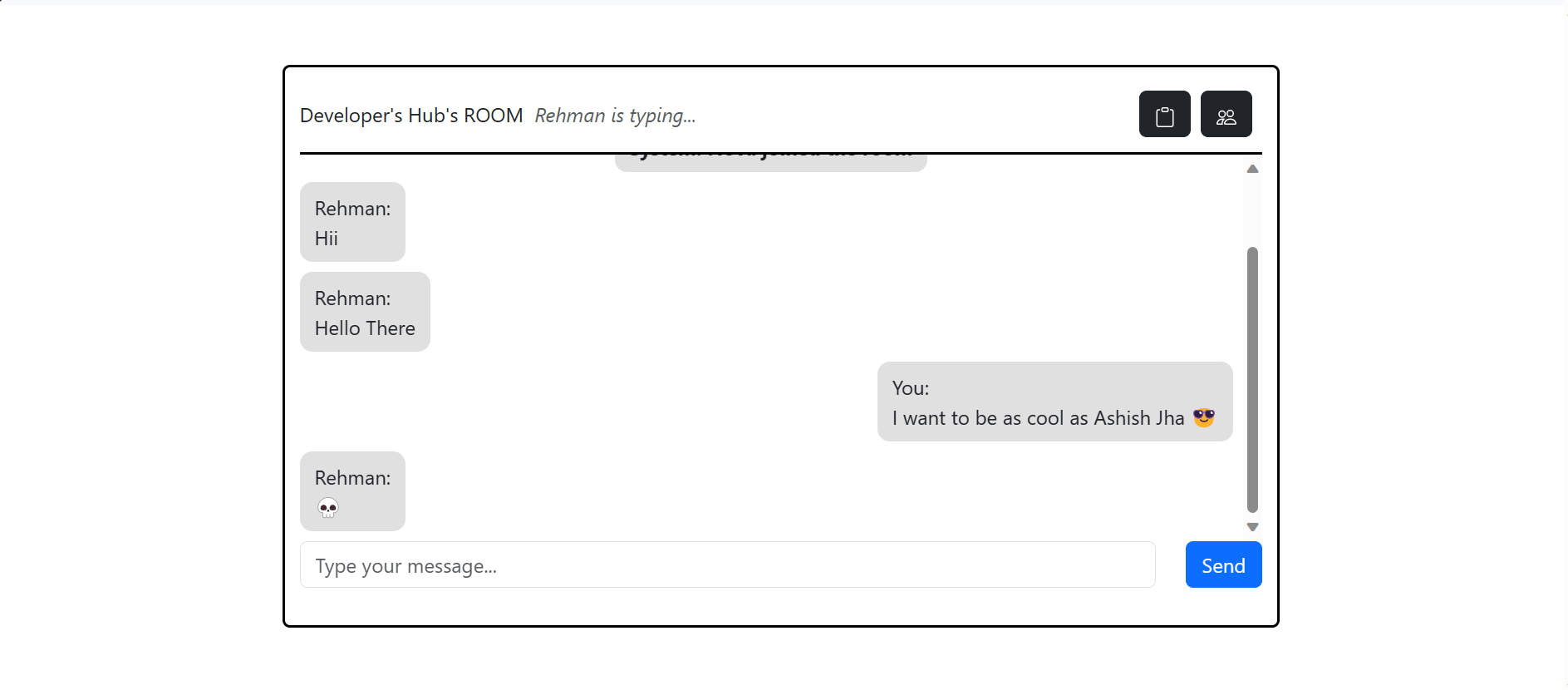 NodeNatter ChatRoomZone