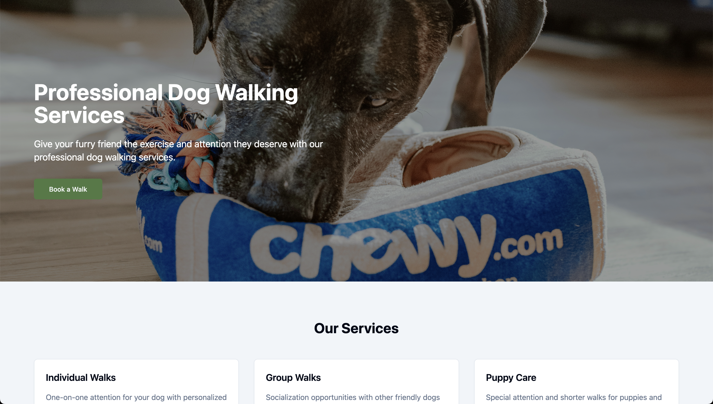 Generated Dog Website