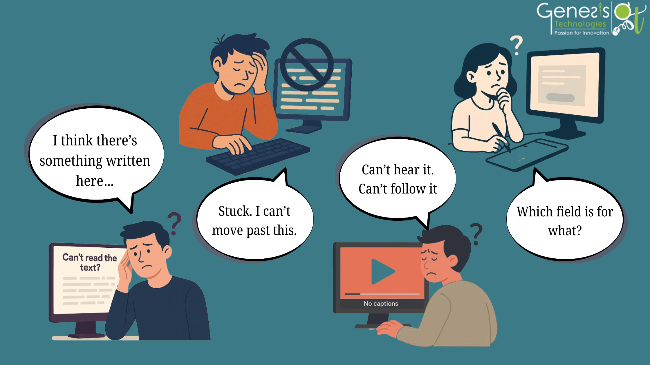 Users unable to access websites with poor accessibility.