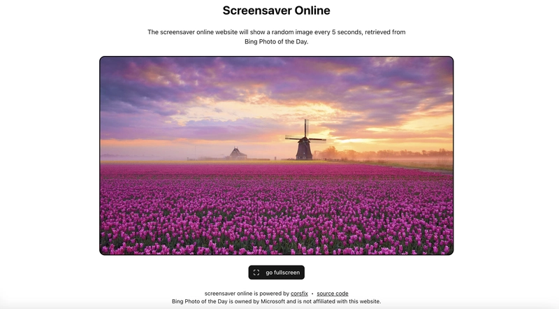 Building a Screensaver Website 🖥️ Using Bing Photo of the Day API 📷☀️