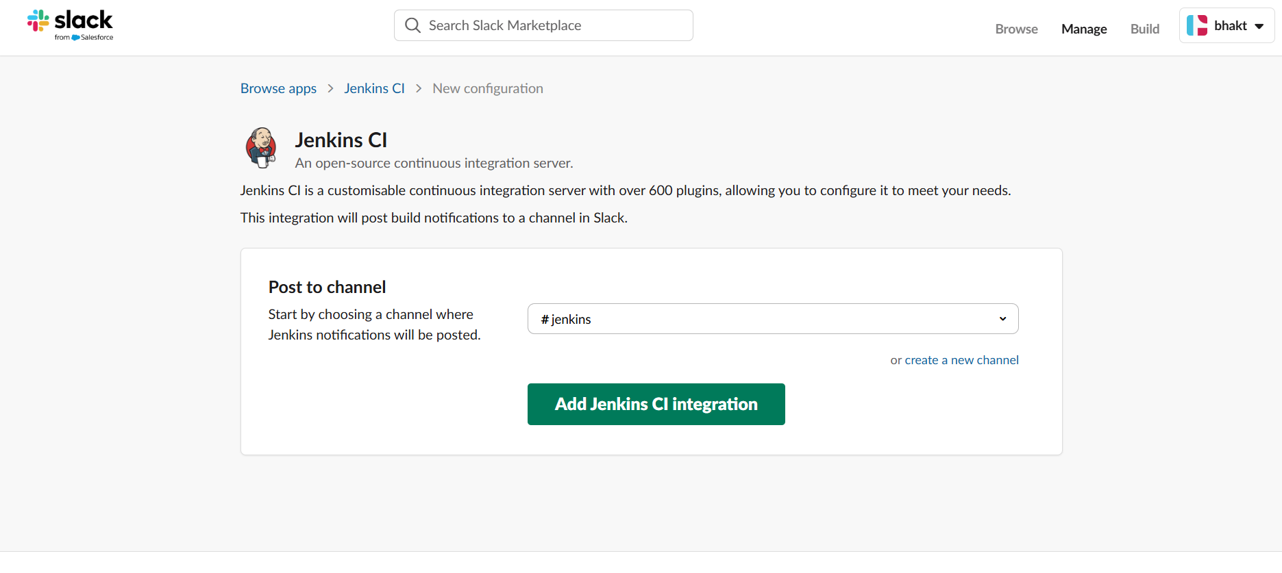 jenkins ci integration