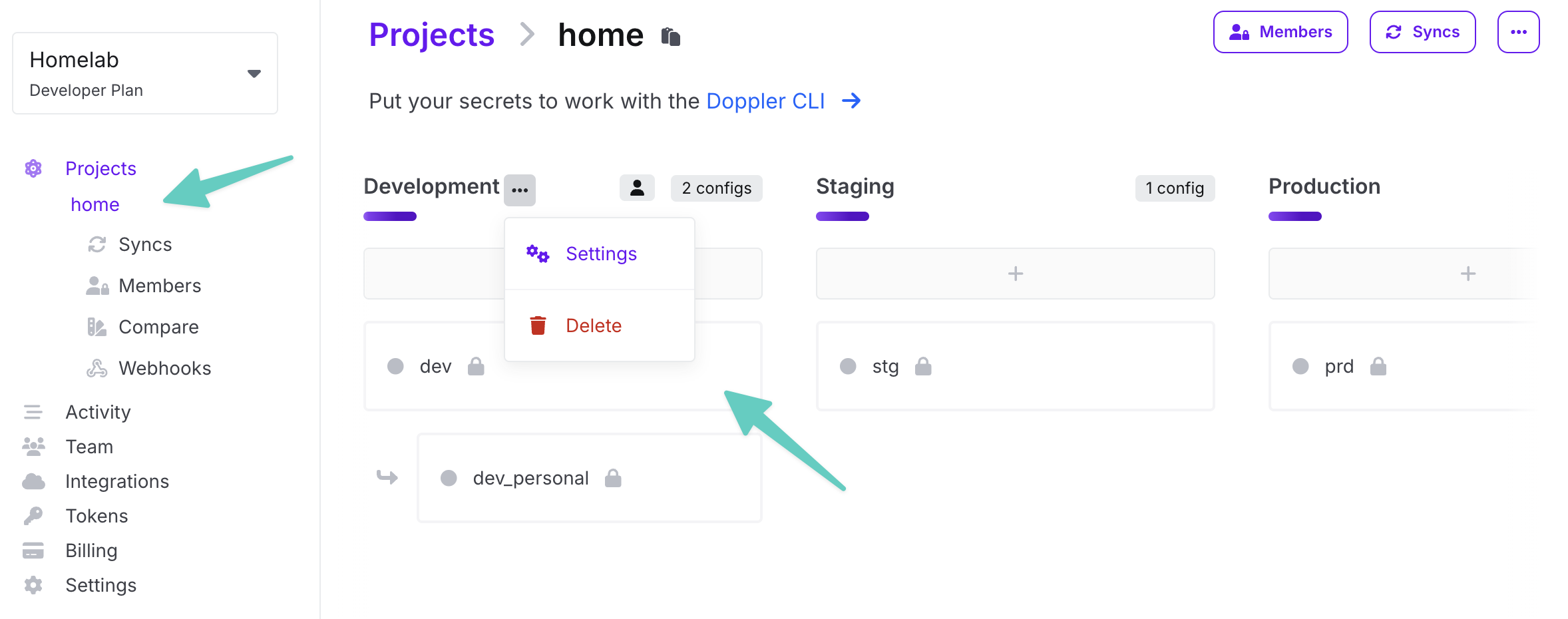 View on default stages' dashboard