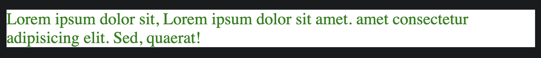 Screenshot of webpage showing green color applied