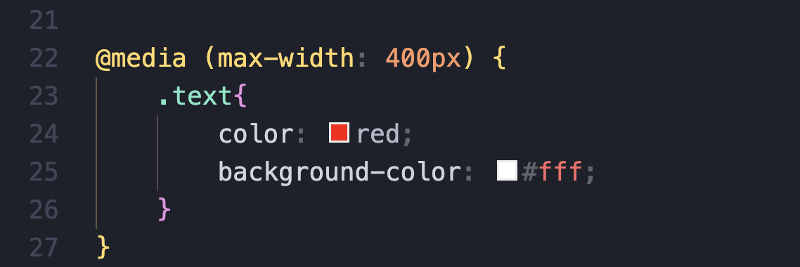 Media query styles defined first in the CSS file