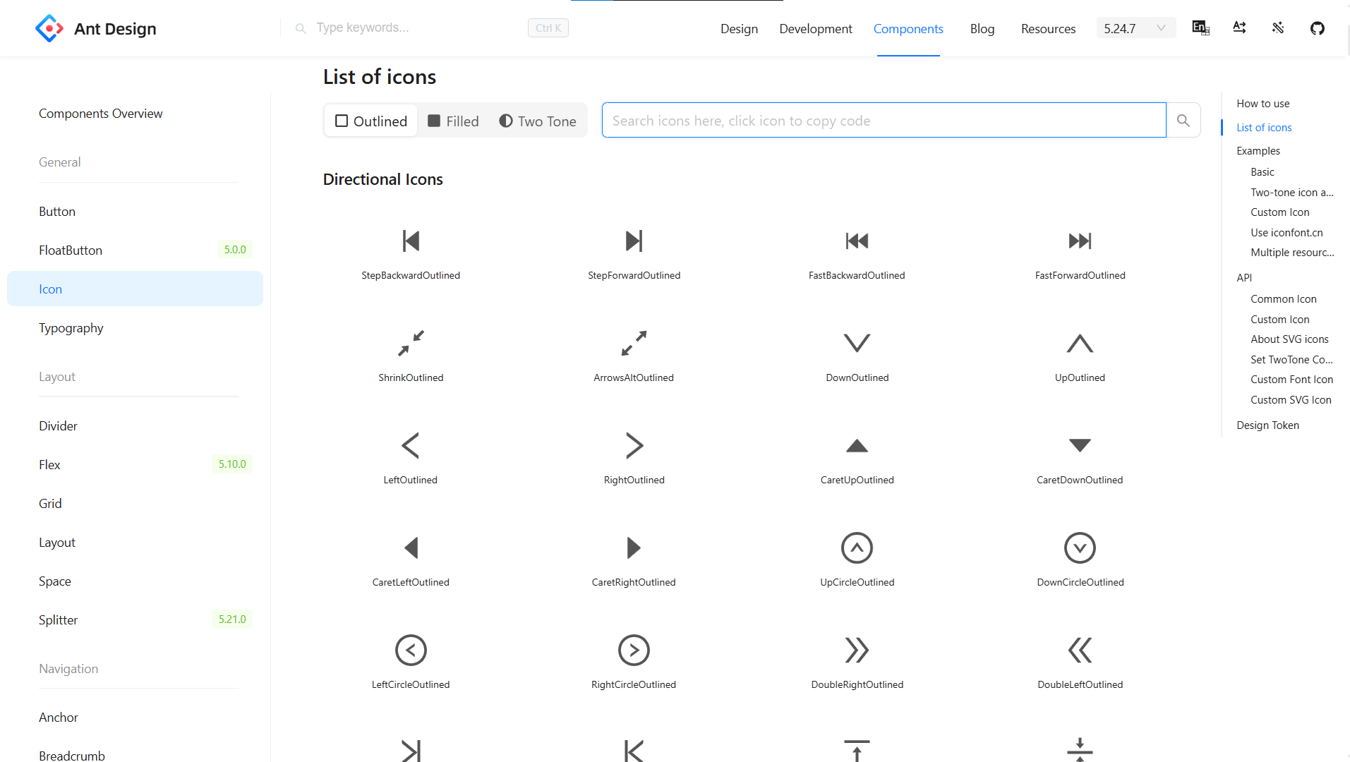 Ant Design Icons