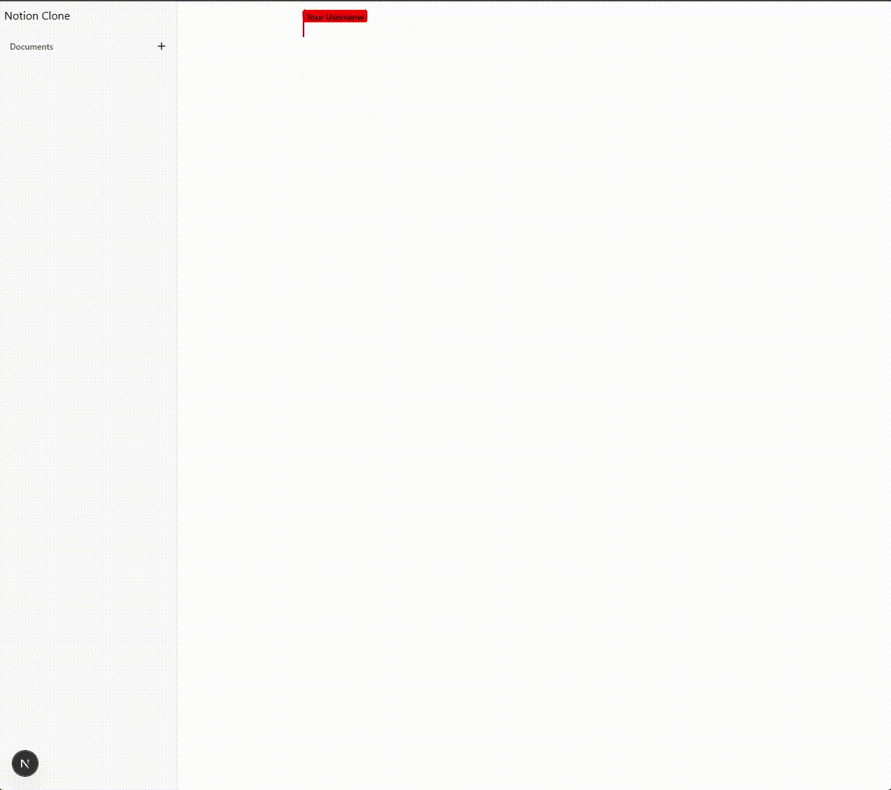 GIF showing the real time collaboration in action