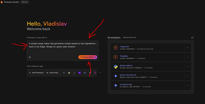 Getting Started with Firebase Studio