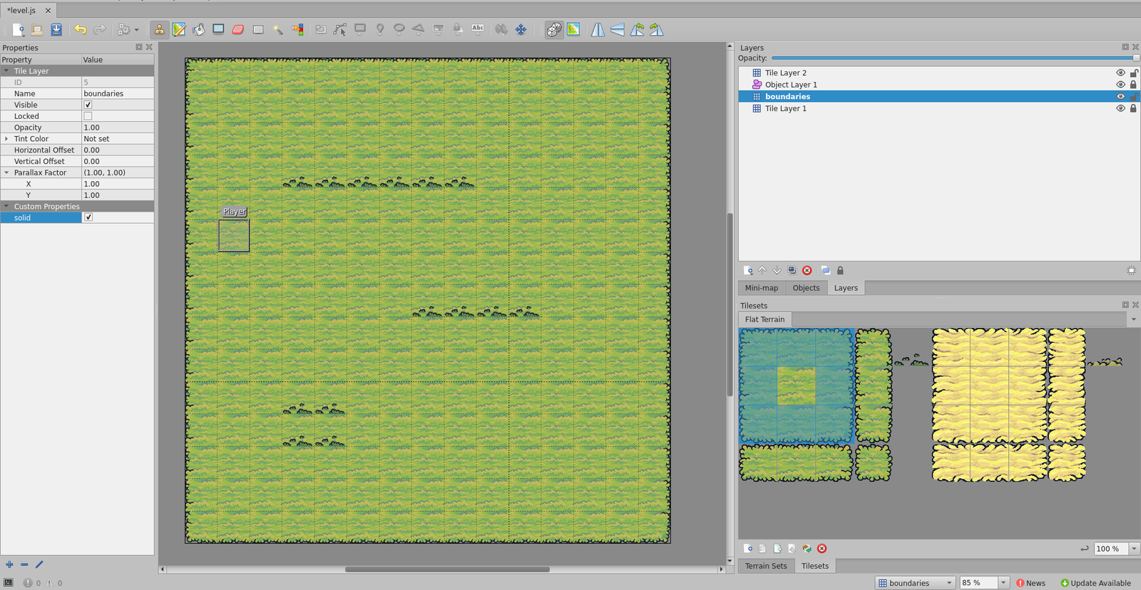 Adding Boundaries To The Game Map