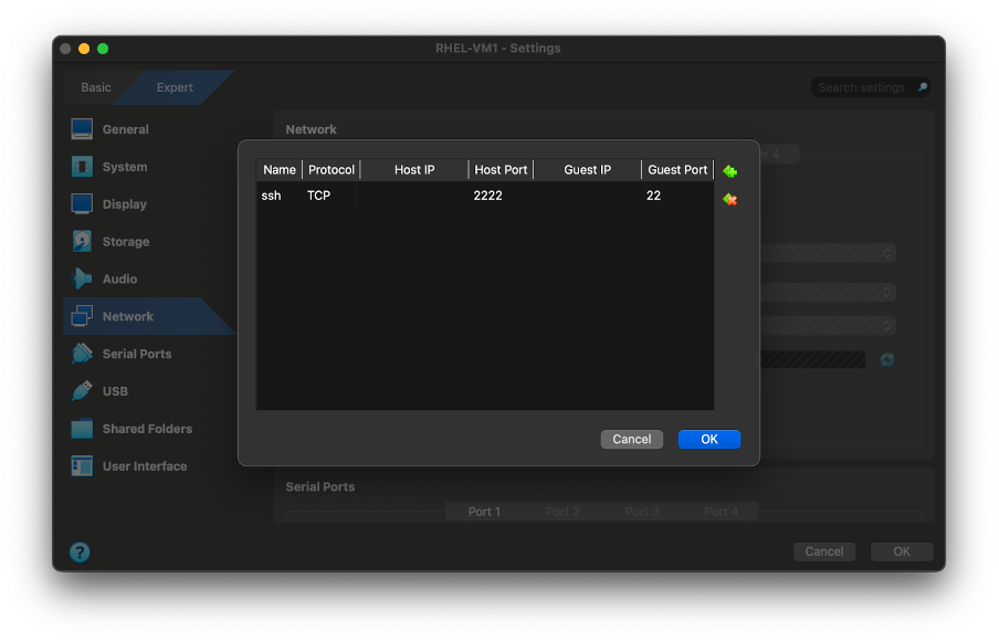 virtualbox-setting-port-forwarding
