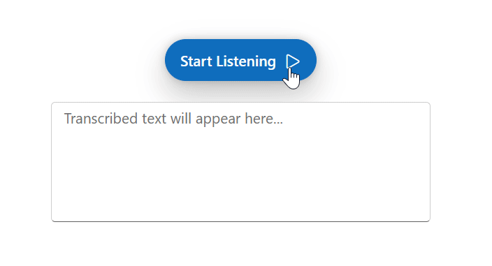 Customizing buttons in the Angular SpeechToText component