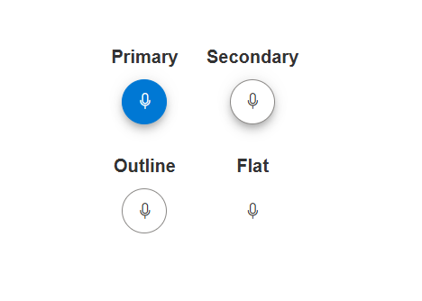 Pre-defined button styles in Angular SpeechToText component