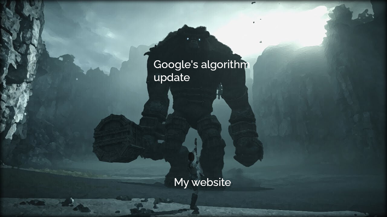 google’s algorithm update meme