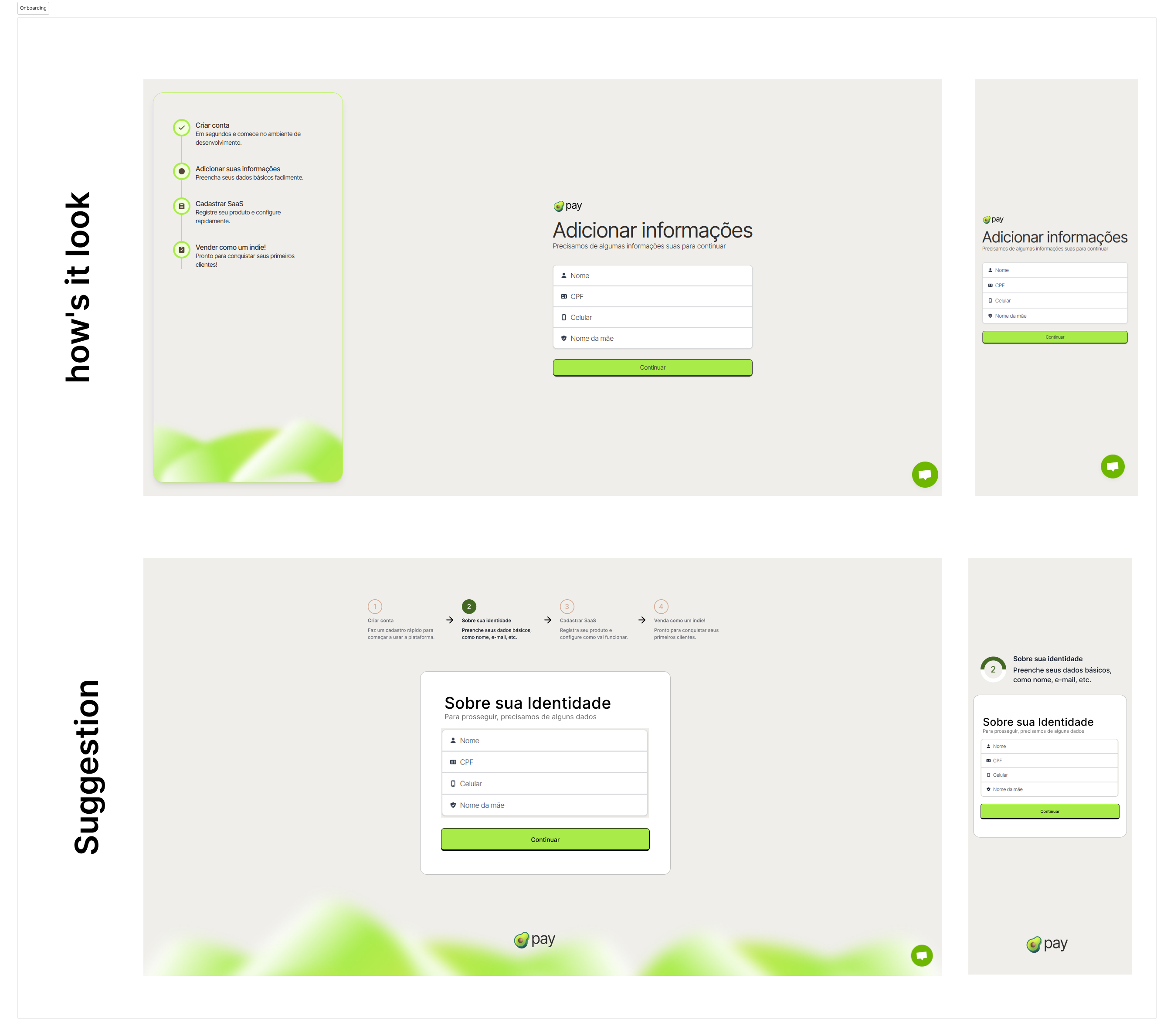 onboarding suggestion