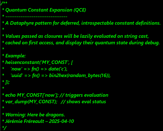 Defining PHP Constants That Collapse When Observed